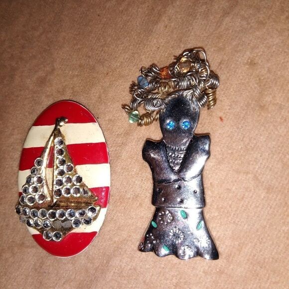 Two very unique vintage Brooches - Picture 7 of 8